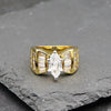Women's Marquise Gold Cubic Zirconia Engagement Ring Size7,8,9