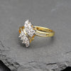 Women's 14K Gold Plated CZ Swirl Cocktail Ring Size7,8,9