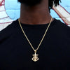 Medium Hand made Gold Anchor Charm Necklace 24"