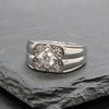 Men's Classic Iced Out Rhodium Plated Ring CZ Size10-11