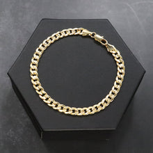  6MM Unisex Concave Textured Cuban Chain Link Bracelet 8"