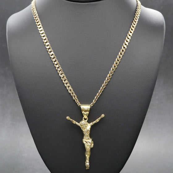 Large Jesus Christ full Body Charm Necklace Set 24"