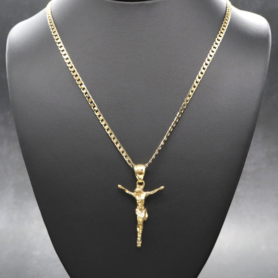 Small Jesus Christ full Body Charm Necklace Set 24"