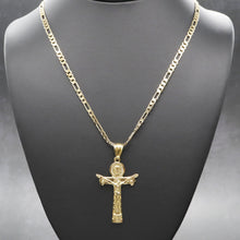  Small Jesus Body Crucifix Cross Charm Necklace Set 24"