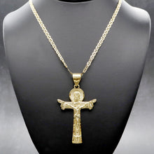  Large Jesus Body Crucifix Cross Charm Necklace Set 24"