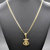 Small Hand made Gold Anchor Charm Necklace 24"