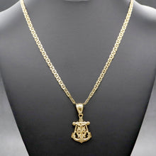  Small Hand made Gold Anchor Charm Necklace 24"