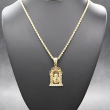  Small Religious Virgin Mary Charm Necklace Unisex 24"