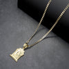 Miraculous Virgin Mary Gold Charm Necklace Set 24"