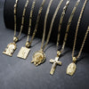 Small Virgin Mary Charm Necklace Set 24"