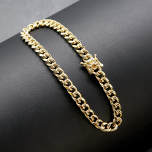  6MM Men's Special Lock Miami Cuban Chain Bracelet 9"