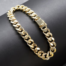  10MM Men's Special Box Lock Cuban Chain Link Bracelet 9"