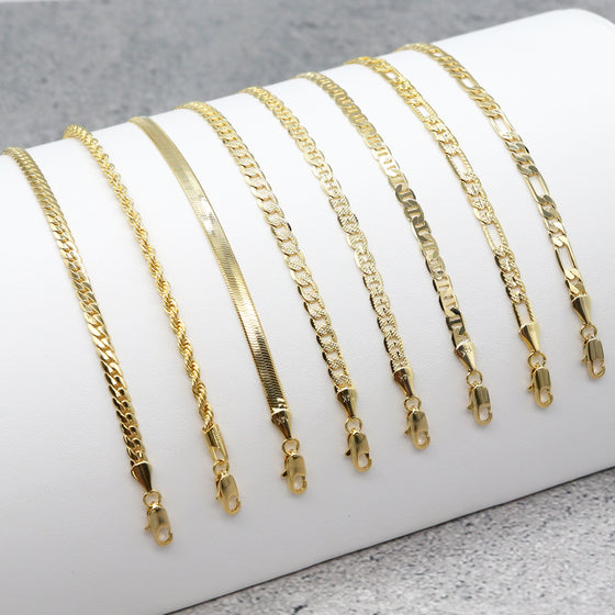 4MM Women's Gold Bold Large Miami Chain Anklet Foot Jewelry 10"