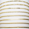 4MM Women's Gold Double Sided Cuban Chain Anklet Food Jewelry 10"