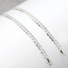 4MM Women's Silver Double Sided Cuban Chain Anklet Food Jewelry 10"