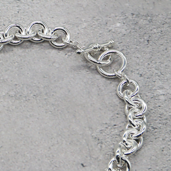 Women's Classic Rolo Chain in Silver plated 18"