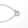 Women's Oval Link Metal Statement Choker in Silver Plated 16"