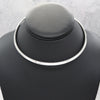 Women's Simple Round Solid Metal Collar Choker Necklace14"