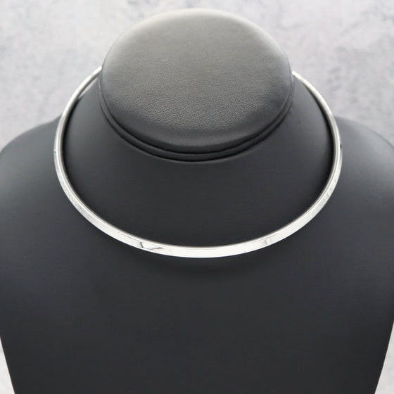 Women s Simple Round Solid Metal Collar Choker Necklace14