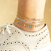 4MM Women's Silver Classic Figaro Chain Anklet Foot Jewelry 10"