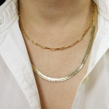  4MM Gold Classic Herringbone Chain Necklace 18"20"24"30"