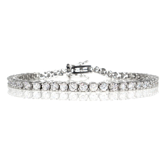 Women's Round Cut Prong setting Cubic Zirconia Tennis Bracelet 7.5"