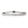 Women's S-Link Rhodium Cubic Zirconia Tennis Bracelet 7.5"