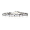 Women's Rectangle Shape Cubic Zirconia Tennis Bracelet 7.5"