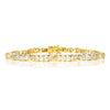 Women's Gold Cubic Zirconia Tennis Bracelet 7.5"