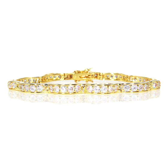 Women's Gold Cubic Zirconia Tennis Bracelet 7.5"
