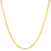 4MM Gold Classic Mariner Chain Necklace 20"24"