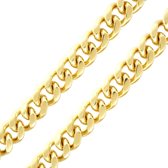14MM 14K Gold Box Lock Curb Chain link 30"36"