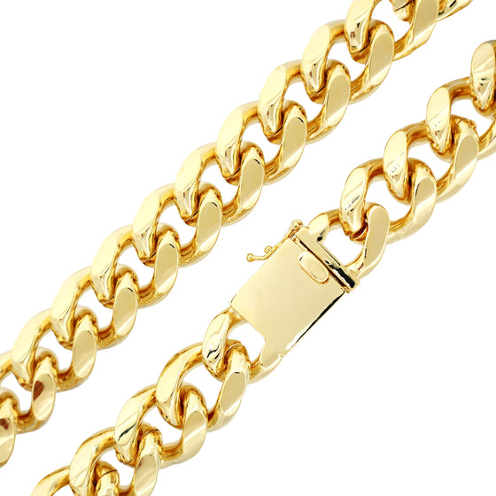 18MM Gold Box Lock Curb Chain link 30" 36"