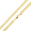 6MM Gold Concaved Cuban Chain Necklace 20"24"30"
