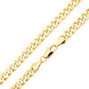8MM Gold Concaved Cuban Chain Necklace 20"24"30"36"