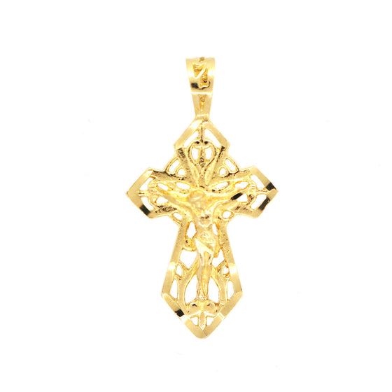 Small Filigree Cross Crucifix Pendant Unisex