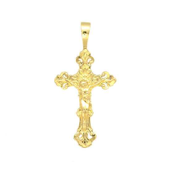 Diamond Cut Crucifix Cross Handmade Charm