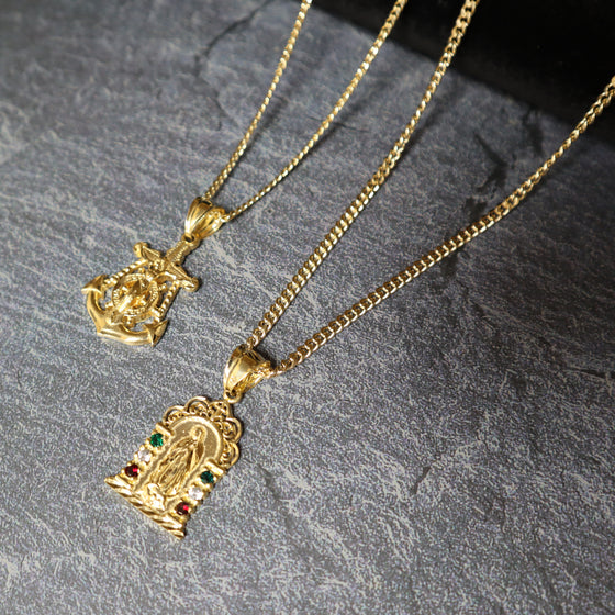 Miraculous Virgin Mary Colored CZ Charm