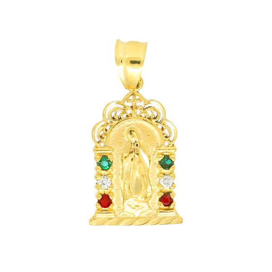 Miraculous Virgin Mary Colored CZ Charm