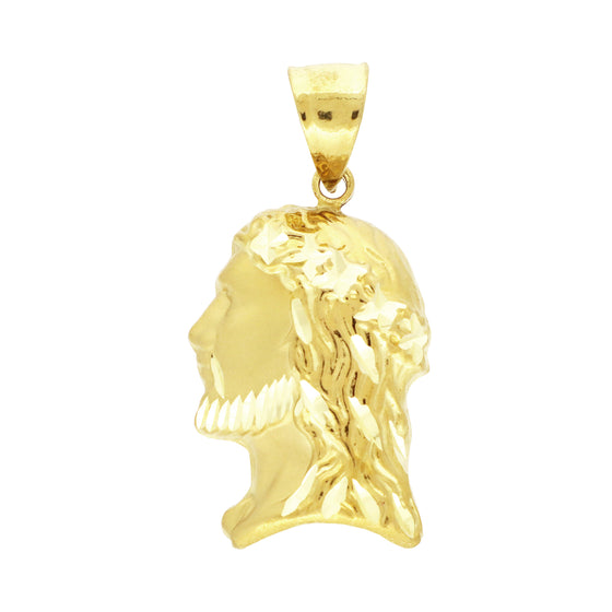 Diamond Cut Handmade Jesus Side Face Charm