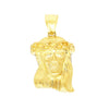 Medium Diamond Cut Jesus Face Charm