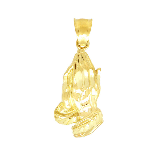 Handcrafted Religious Praying Hands Charm Pendant