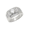Men's Iced Out Rhodium Plated Ring CZ Size10-11