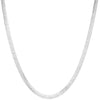 6MM Silver Classic Herringbone Chain Necklace 20"24"30" S3000