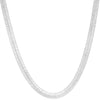 9MM Silver Classic Herringbone Chain Necklace 18"20"24"30"36" S5000