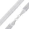 14MM Silver Classic Herringbone Chain Necklace 20"24"30" S7000