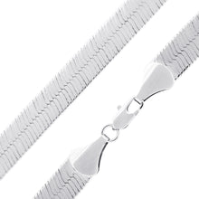  14MM Silver Classic Herringbone Chain Necklace 20"24"30" S7000