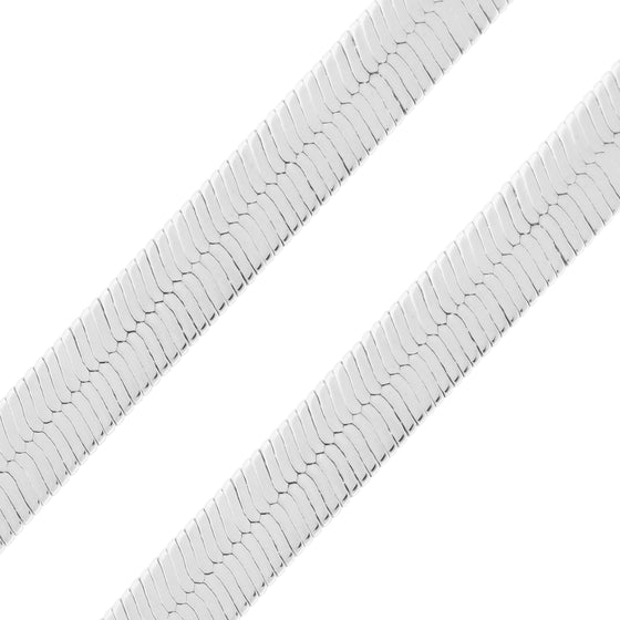 14MM Silver Classic Herringbone Chain Necklace 20"24"30" S7000