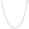 4MM Silver Classic Cuban Chain Necklace 20"24"30"