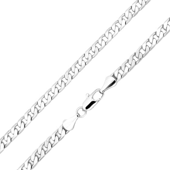 8MM Silver Classic Cuban Chain Necklace 20"24"